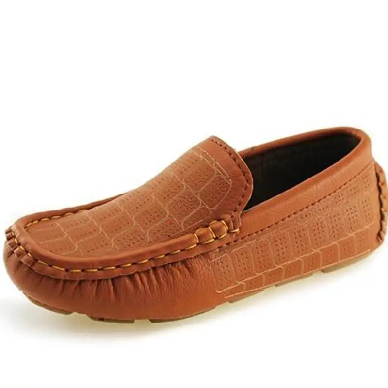 JABASIC Brand Girls &amp Boys School Shoes 2018 New Slip-on Loafers Flat Casual Pu Leather Dress Black Schoenen | Детская одежда и