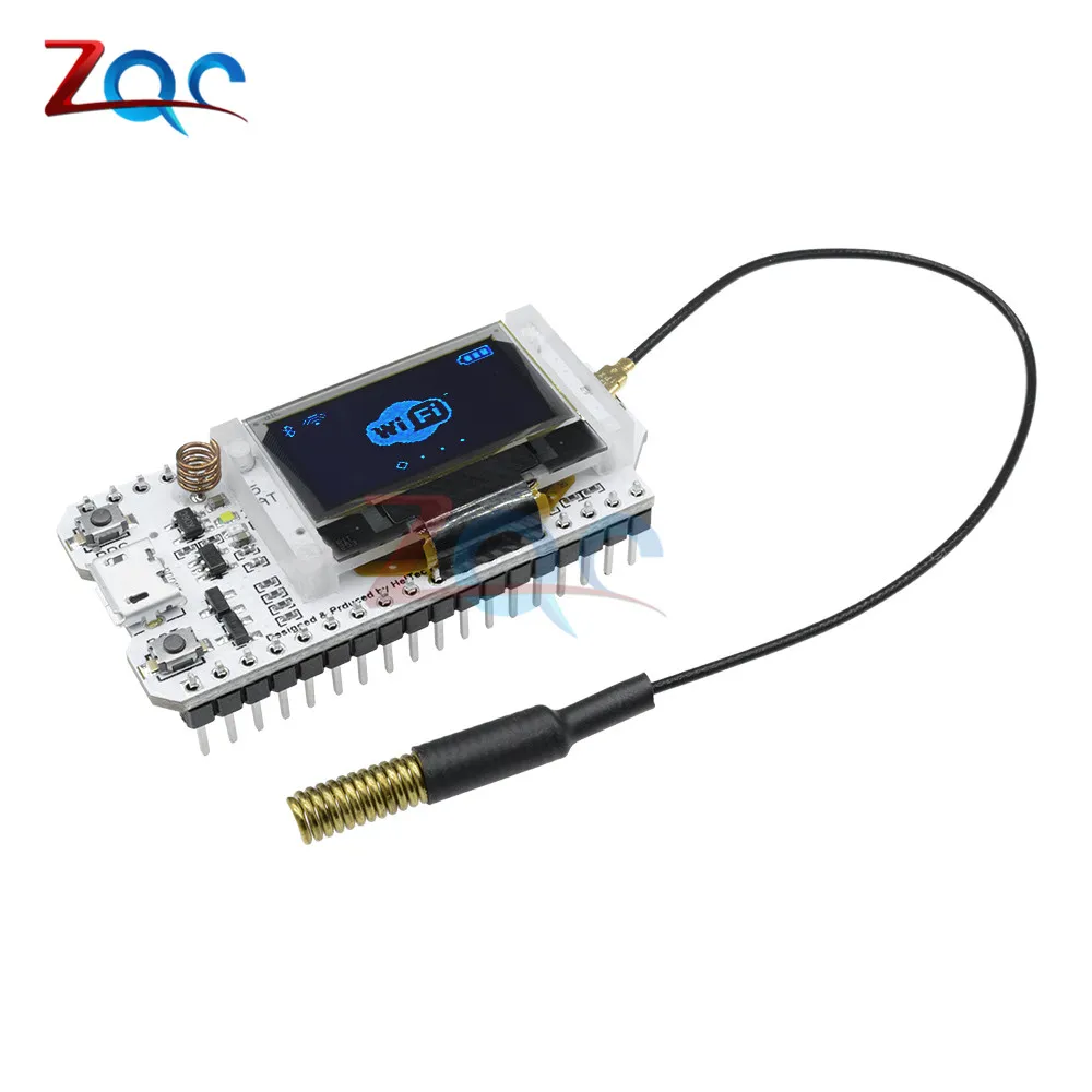 

SX1278 LoRa ESP32 0.96 inch OLED Display Bluetooth WIFI Lora Kit 32 Module Internet Development Board 433MHz-470MHz for Arduino