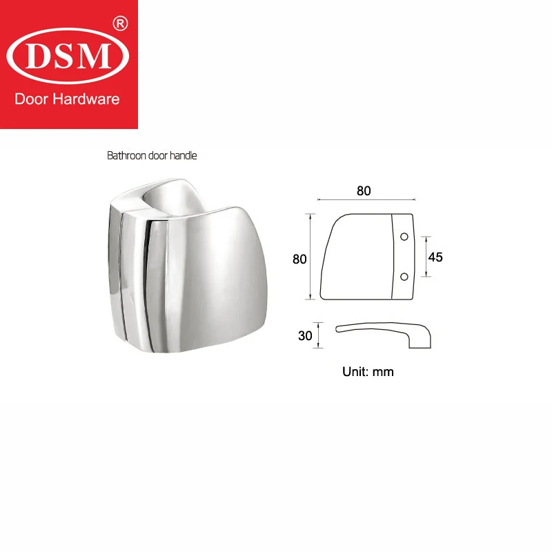 Shower Door Handle Glass Pull Handles Solid Zinc Alloy Knobs For Bathroom/Washing Room PA-830-L80mm | Обустройство дома