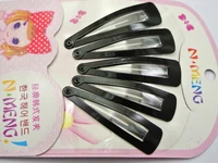 25 black metal snap hair clips 56mm baby bows girls hair bows