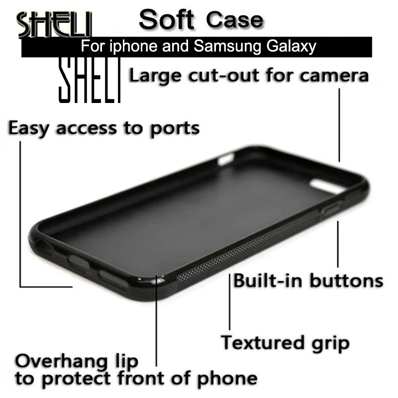 Чехол SHELI для iPhone 5 6 6s 7 8 plus 11 pro X XR XS max Samsung S6 S7 edge S8 S9 S10 |