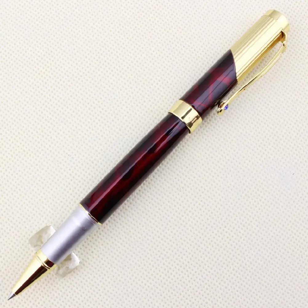 Jinhao 9009 темно-красный и золотой роскошный Алмазный дополнительный тонкий