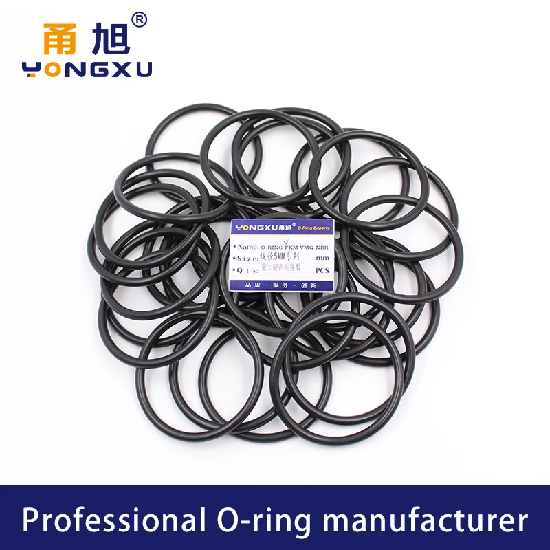 Флюоровое резиновое кольцо черное FKM Orings уплотнение CS5mm OD70/75/80/85/90/95/100/115*5 мм