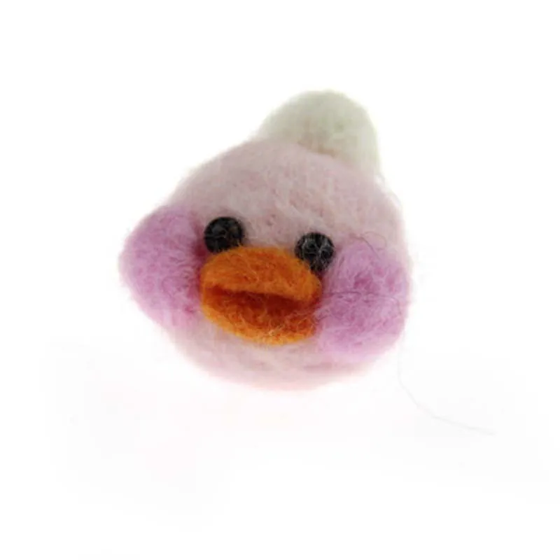 1 шт. шерстяная фетровая головка утенка с румянами|Войлок| |