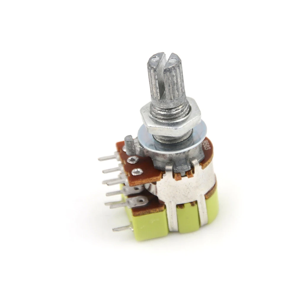 

1pcs B50K 50K Ohm Dual Linear Taper Volume Control Potentiometer Switch