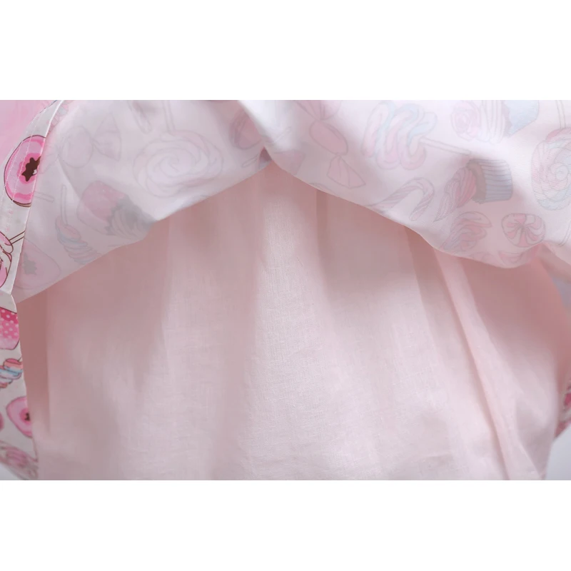 LOVE DD&ampMM Girls Dresses 2022 Summer New Children's Clothing Sweet Ice Cream Printing Mesh Stitching Bow Princess Dress | Детская