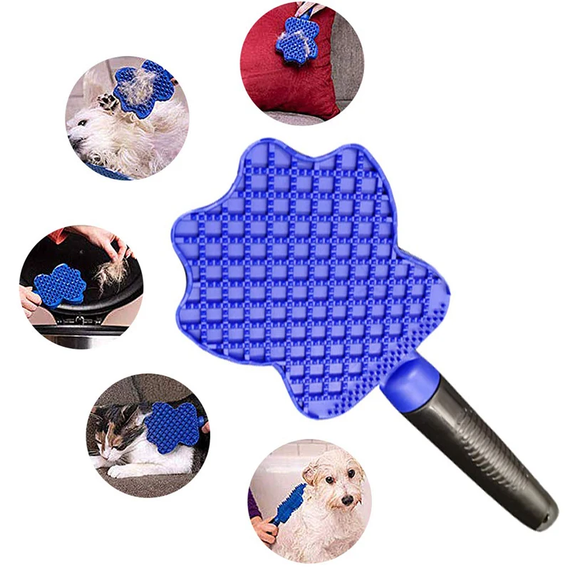 

High Quality Silicone Pet Dog Cat Grooming Comb Brush for Bathing Cleaning Massage Handheld Brush Comb for Dogs Cats Supplies