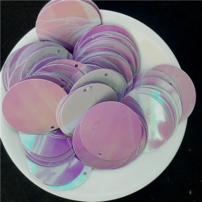 AB Light Purple 60 шт./лот 25 мм блестки AB цвета большие круглые пайетки для рукоделия DIY Изготовление ювелирных изделий платье для латинских танцев Швейные аксессуары - Цвет: AB Light Purple