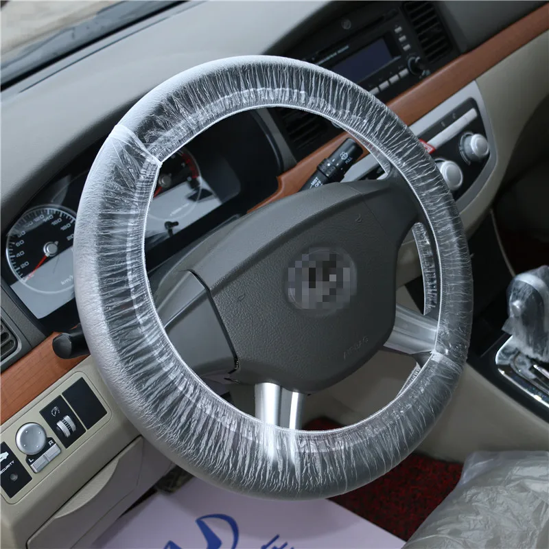 

100pcs Universally Car Disposable Plastic Steering Wheel Cover Waterproof For BMW Honda