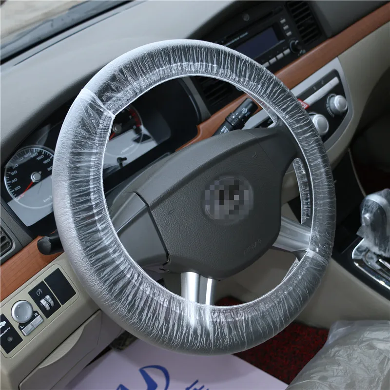 100 шт. Универсальный Автомобильный одноразовый пластиковый чехол на руль