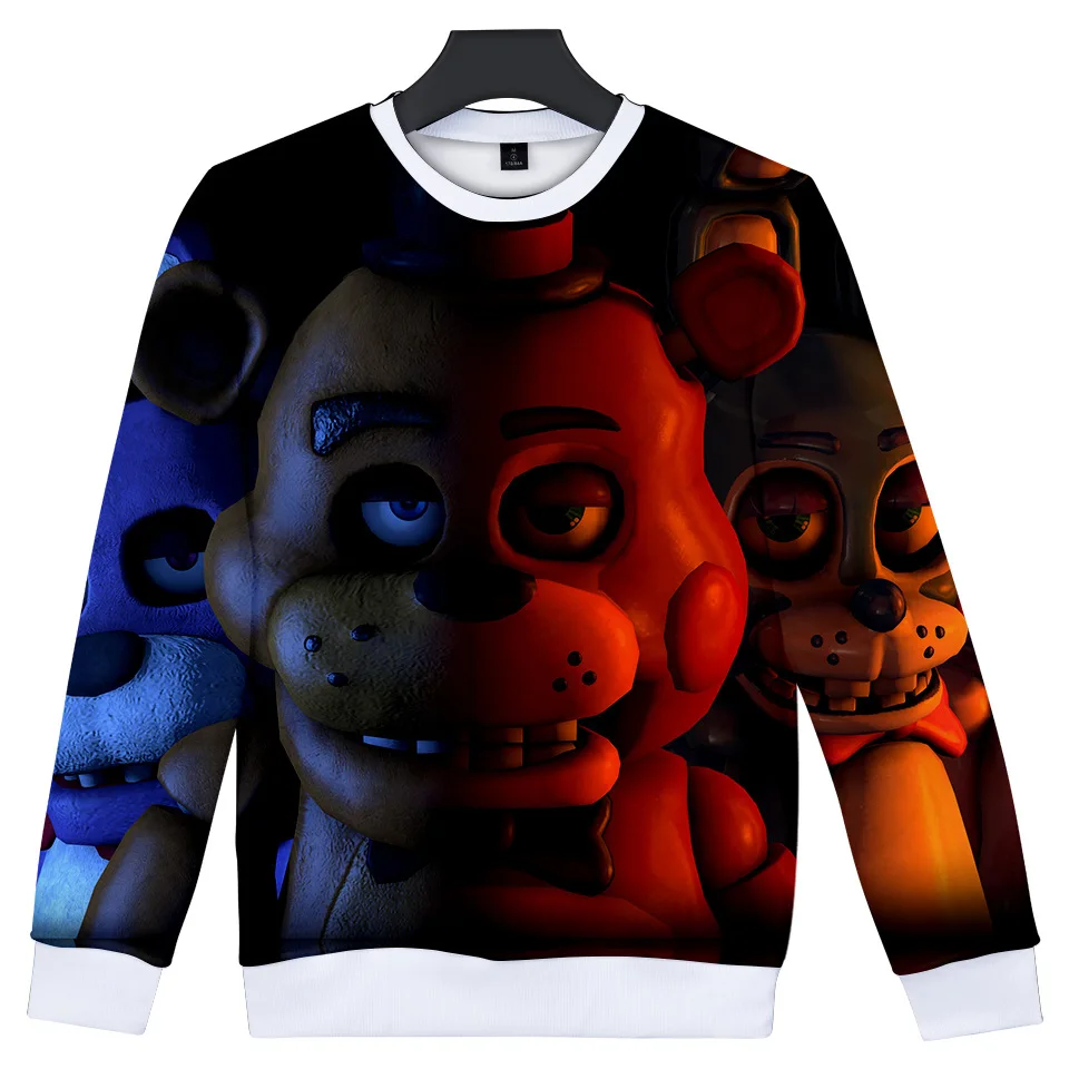 Толстовка Fnaf с 3D рисунком для мальчиков худи FNAF Свитшот пять ночей у уличная