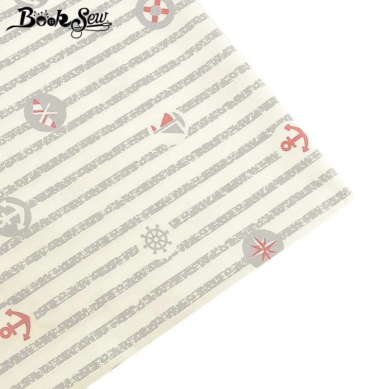 Booksew tetas морская тема 100% хлопок твил ткань сделай сам платье простыня одеяла