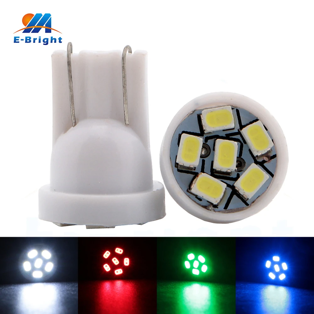 20 шт. 50 500 12 В T10 1206 6 SMD смешанные цвета светодиодные лампы зазор световая дверь
