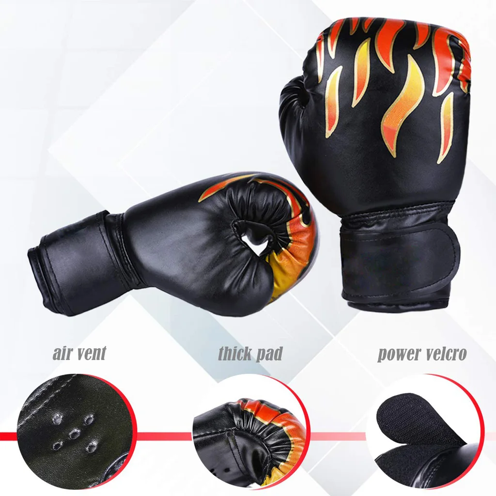 6OZ детская пу кожа Kick Боксёрские перчатки боксерские для занятия Каратэ Муай Тай