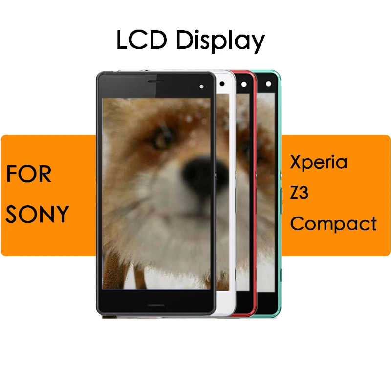 LCD Display Touch Screen with Frame assembled for SONY Xperia Z3 Compact lcd Mini D5803 D5833 | Мобильные телефоны и