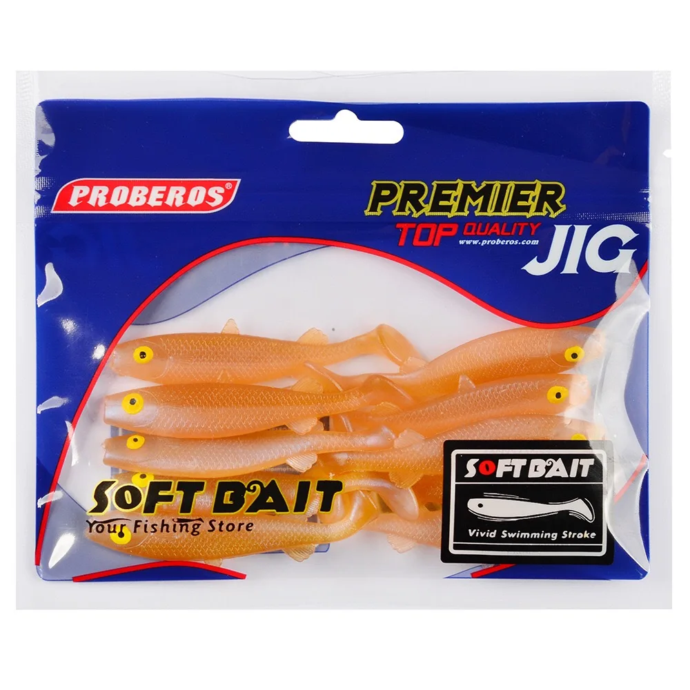 10 шт. 8 см 4 г рыболовные приманки наживки Easy Shiner Swimbait Мягкая силиконовая приманка