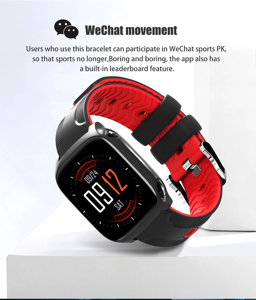 Сенсорный экран, TF9 Смарт-часы Водонепроницаемый IP67 сердечный ритм SmartWatch крови Давление монитор Smart Band Multi-спортивные режимы