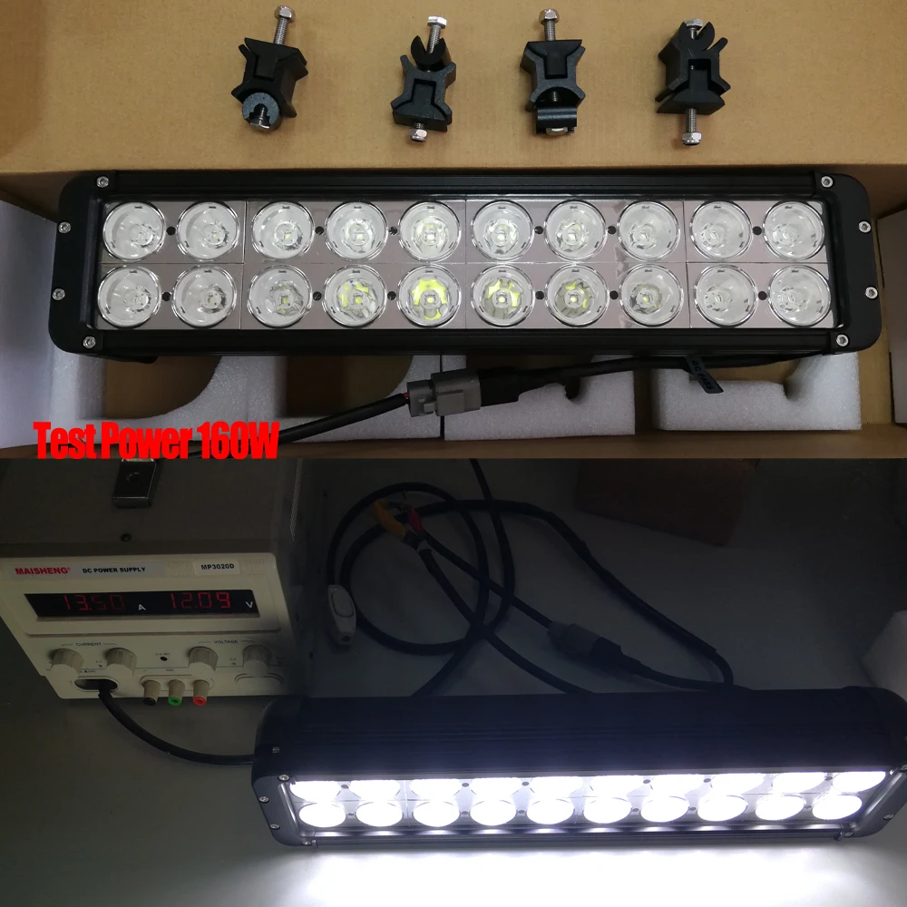 2 Rows 200W Led Work Light Bar 12V 24V Spot/Flood/Combo Beam Driving Dual Row Off road light x2pcs/lots | Автомобили и мотоциклы
