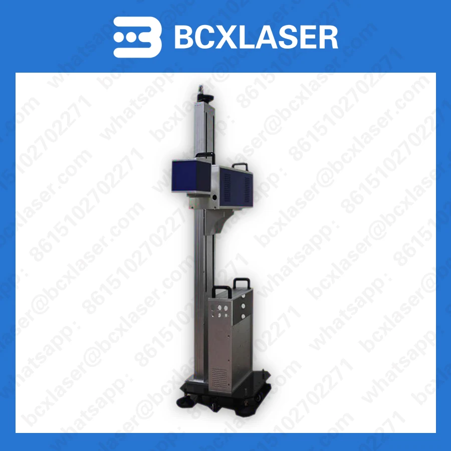 

Big discount 10w20w30w online flying date code fiber laser marking machine on production line