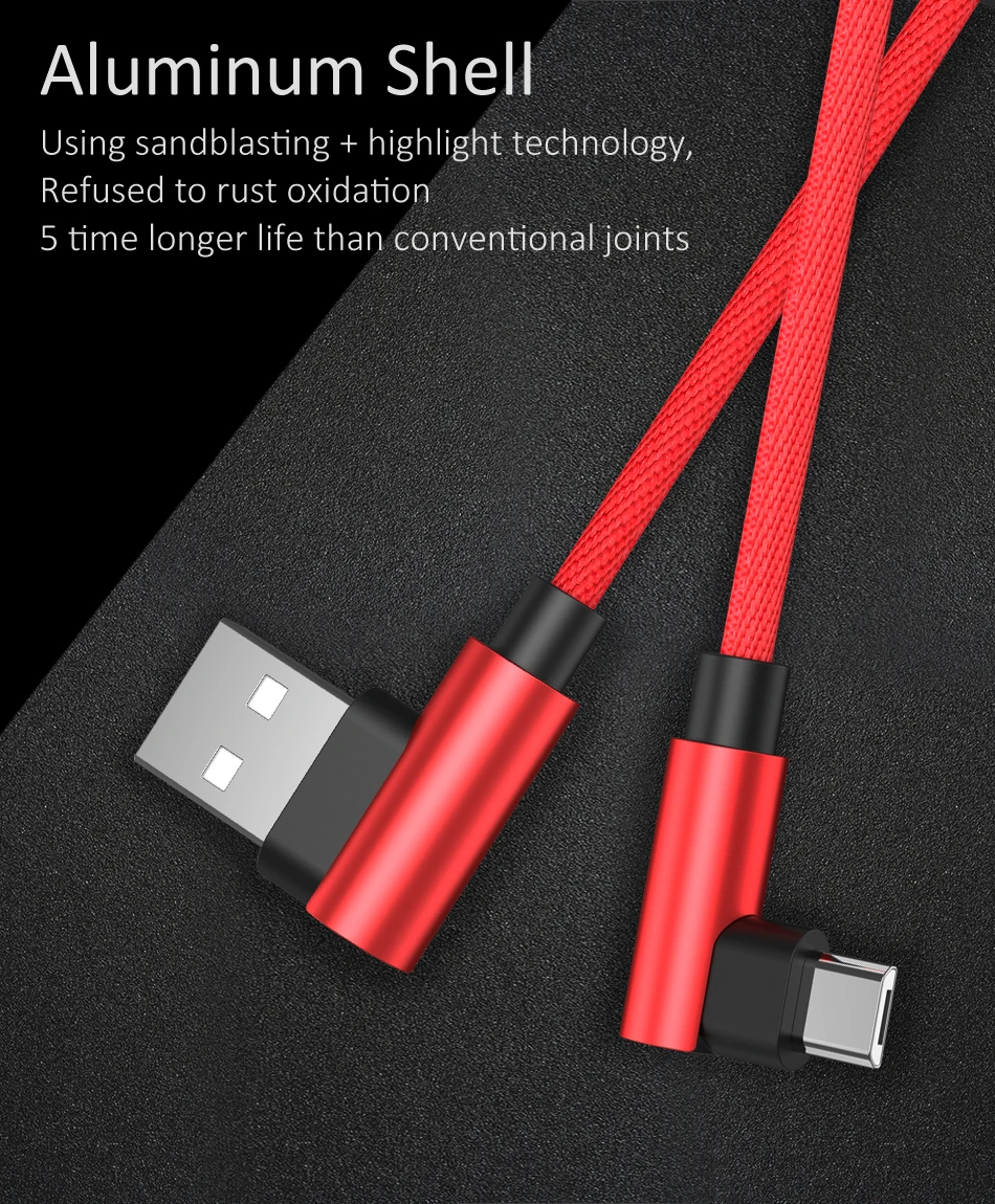 GUSGU Micro USB кабель 90 градусов локоть нейлоновый Плетеный Кабель-адаптер для зарядки для samsung huawei Xiaomi L Тип изогнутый шнур синхронизации данных