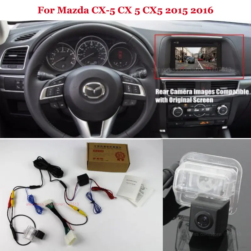 Yeshiбация Автомобильная камера заднего вида наборы для Mazda CX 5 CX5 2015 2016 2017 RCA и