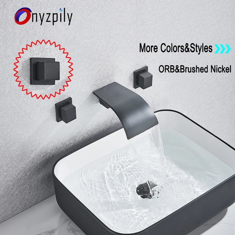 Onyzpily ORB и матовый A/B стильный настенный водопад Носик смесители для раковины