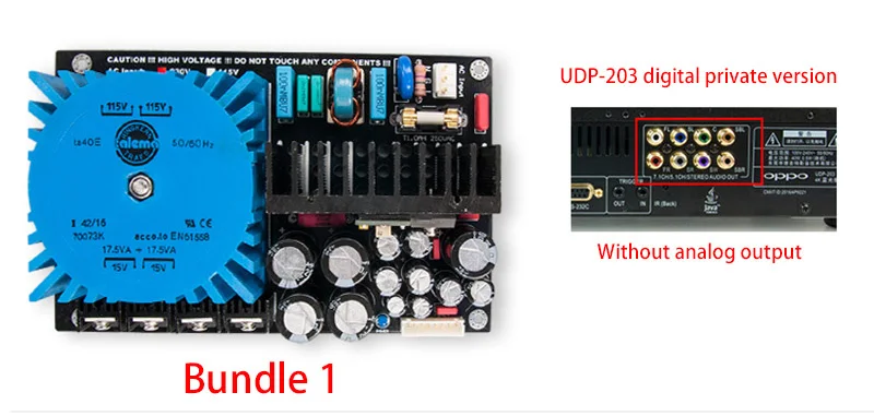 Bundle 1 Hi-end Встроенный линейный блок питания для OPPO UDP 203 205 Blu-Ray плеер обновления - Цвет: Bundle 1
