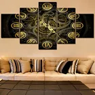 Плакат в стиле стимпанк, 5 шт., панельные часы