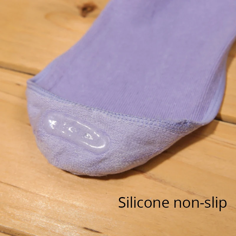Носки женские с открытым носком однотонные черные/белые из силикона|sock slippers|stealth