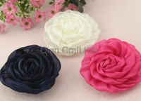 40pcs big petti puff organza chiffon hand rolled rosette flowers 60 70mm mixed colors or specified color