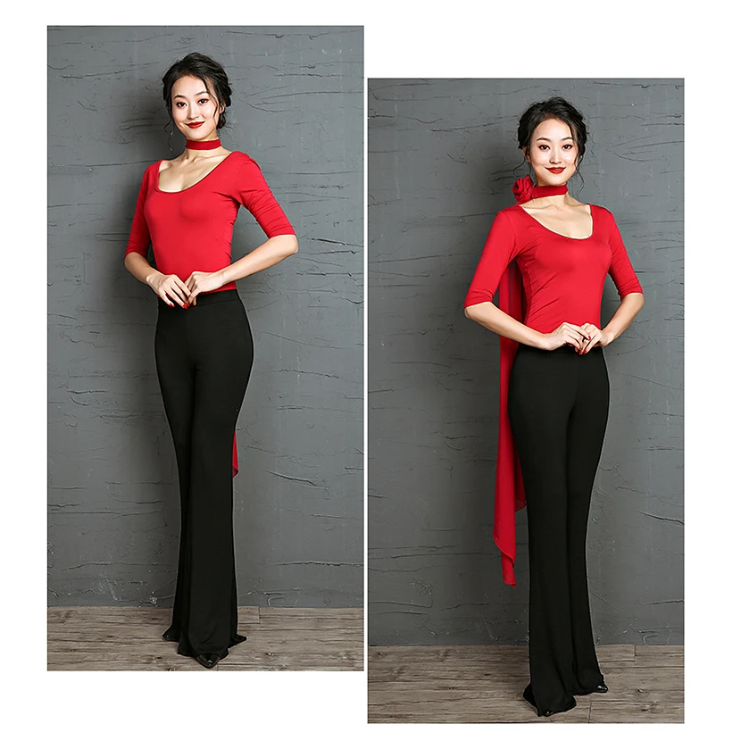 Women Pants Belly Dance Long Dancing Training Trousers Wide Leg Fitness Clothing Workout Breathable Midwaist Baggy Clothes | Женская