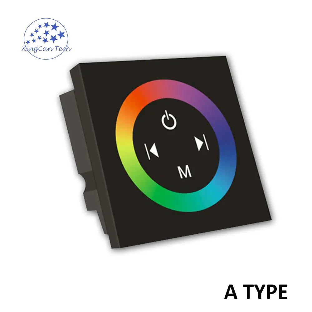 

Different Types Touchable Led Dimmer Switch For Dimmable Lamp RGBW Controller Dim System Touch Screen Wall Type Controller