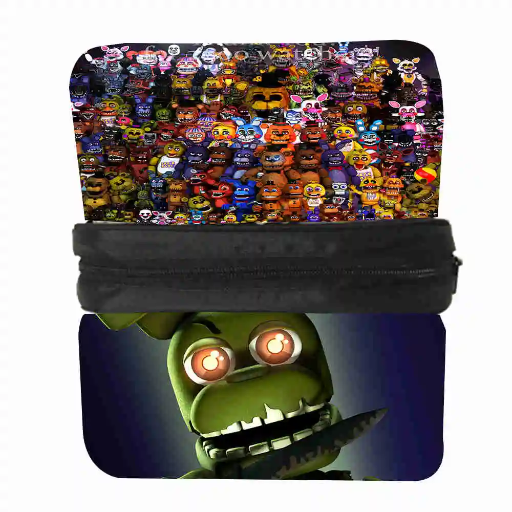 Индивидуальный заказ FNAF аниме печати Pencilbag Фредди Тигр Лев пространство
