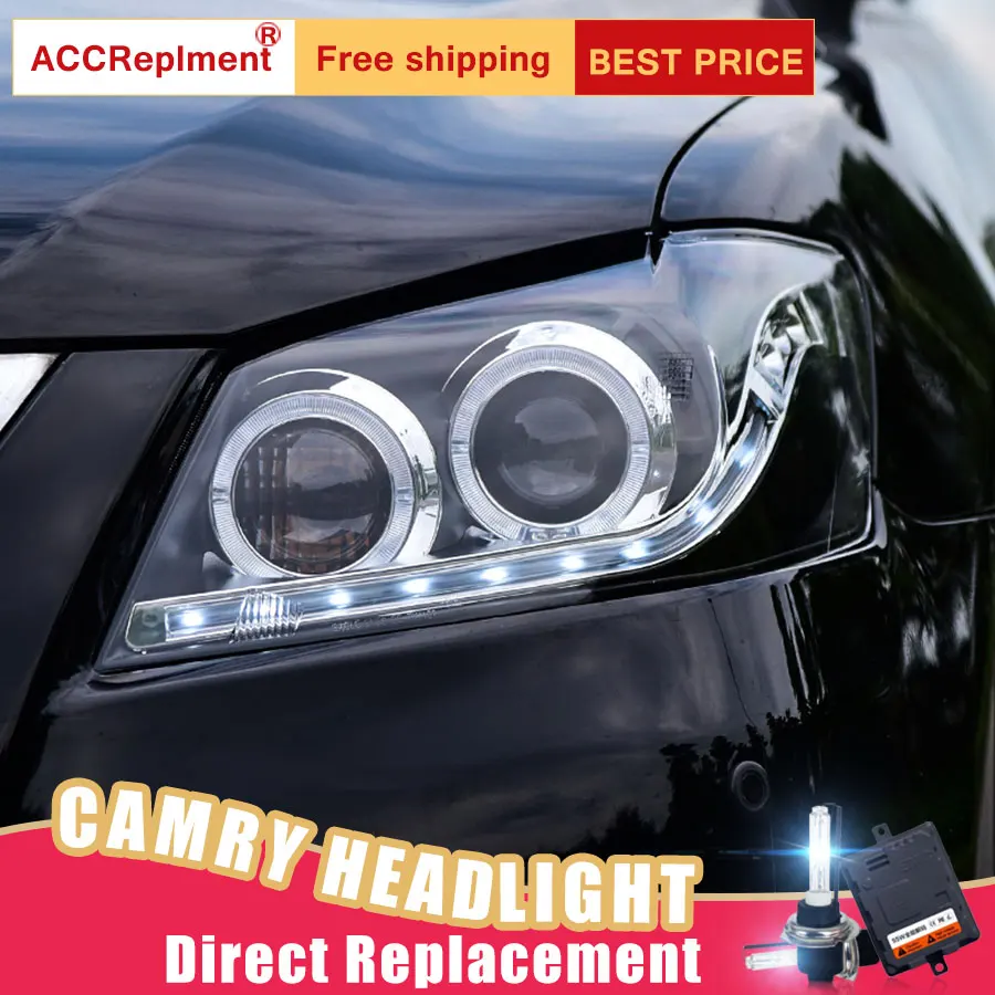 2 шт. светодиодный ные фары для Toyota Camry V1 2009 2011 Автомобильные ангельские глазки