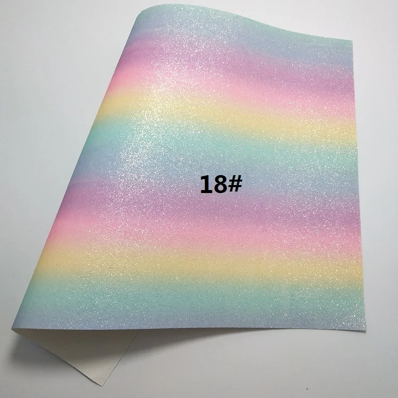 18 1 шт. 21X29 см синтетический Letaher, Cuero Sintetico Rainbow с эффектом блестящей кожи для изготовления бантов аксессуары S202B - Цвет: 18