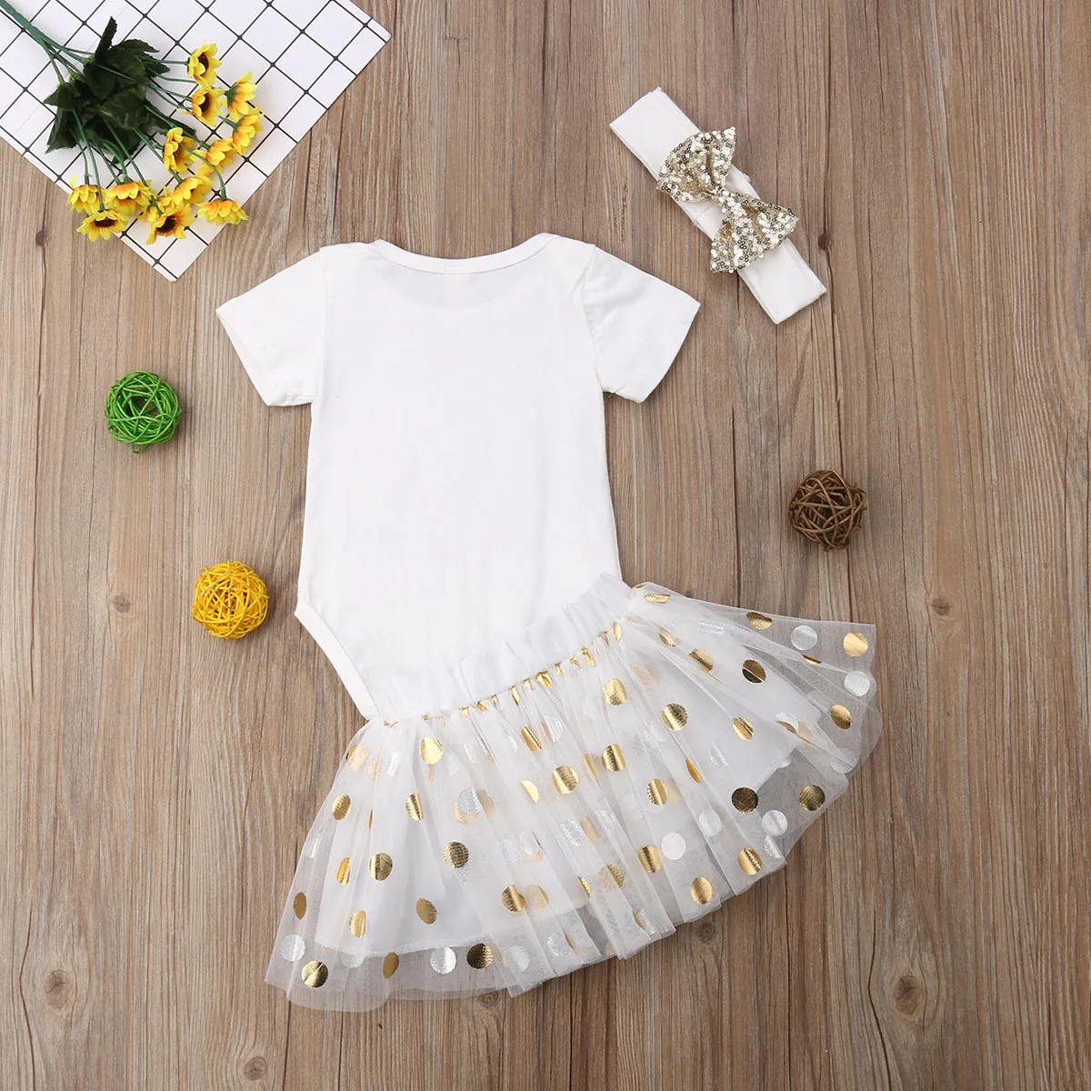 Новейшая модная одежда из 3 предметов для новорожденных и маленьких девочек