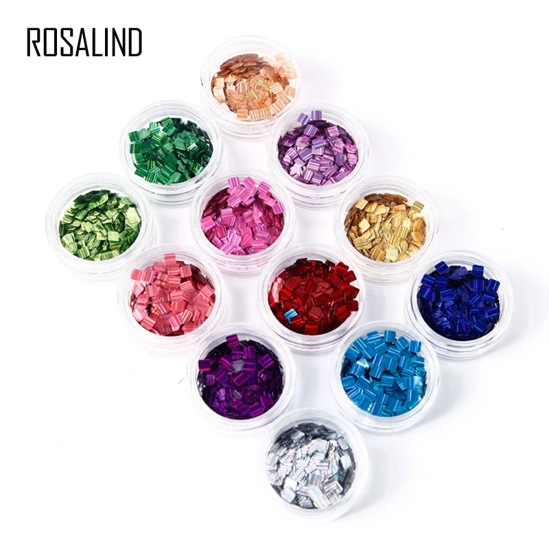 ROSALIND 1 коробка Кристалл 3D дизайн ногтей Стразы и украшения Смешанные аксессуары в колесиках аксессуары для самостоятельного маникюра