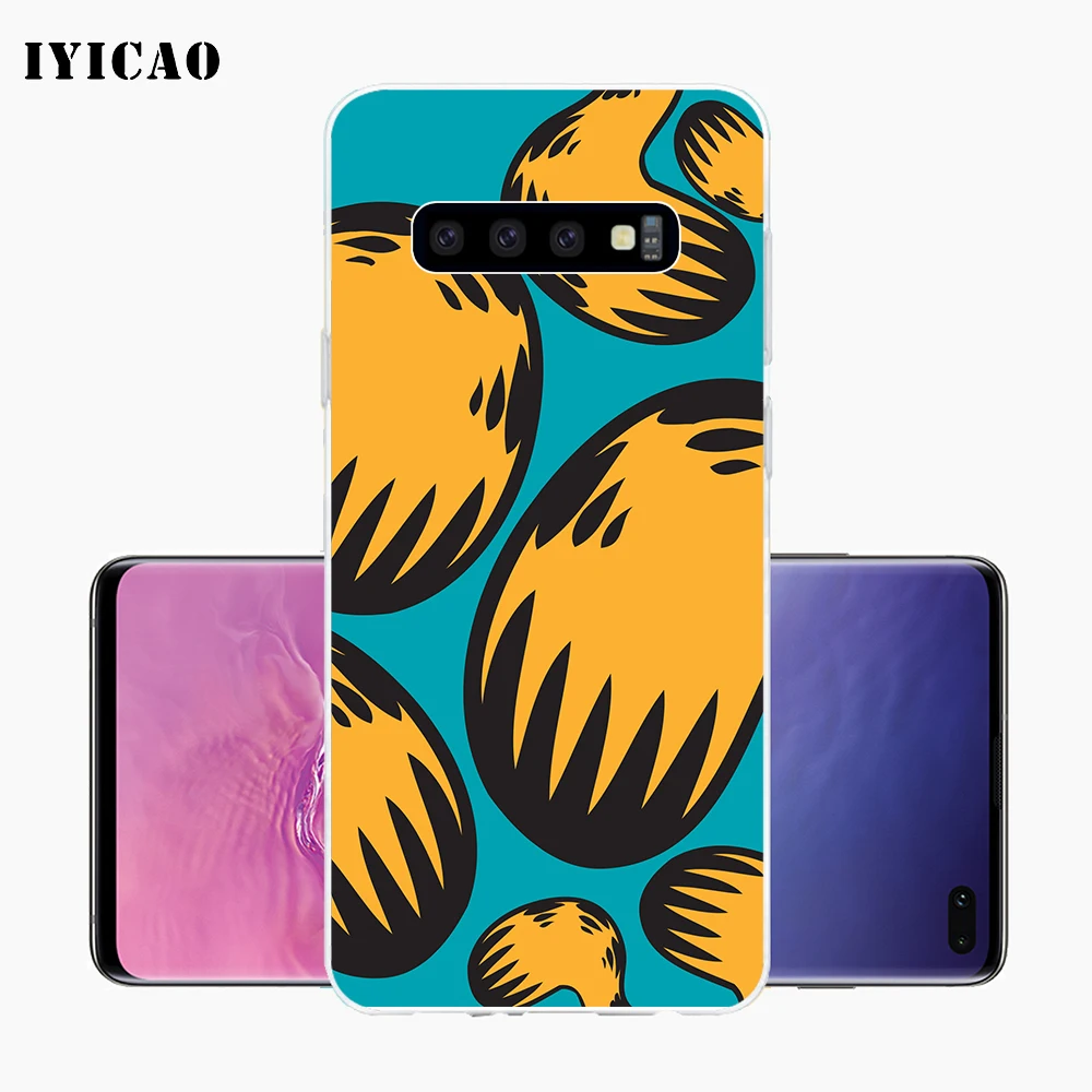 IYICAO Garfield Мягкий силиконовый чехол для телефона Samsung Galaxy S10e S10 S9 S8 Plus S7 Edge TPU |