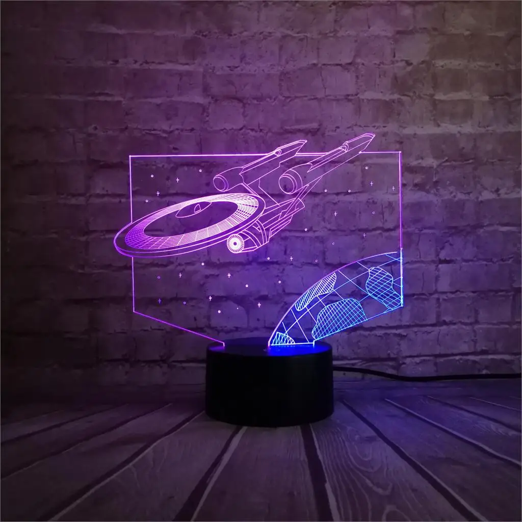 Мультипликационный разноцветный 3D светильник s лампа Звездных войн декоративная
