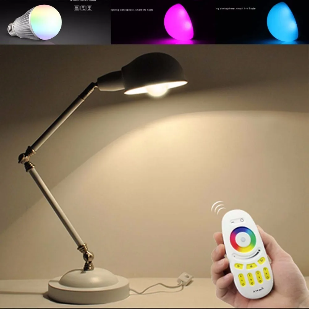 Ми-свет затемнения светодиодный лампы E26 9 Вт RGBWW Spotlight Smart Светодиодный нужно