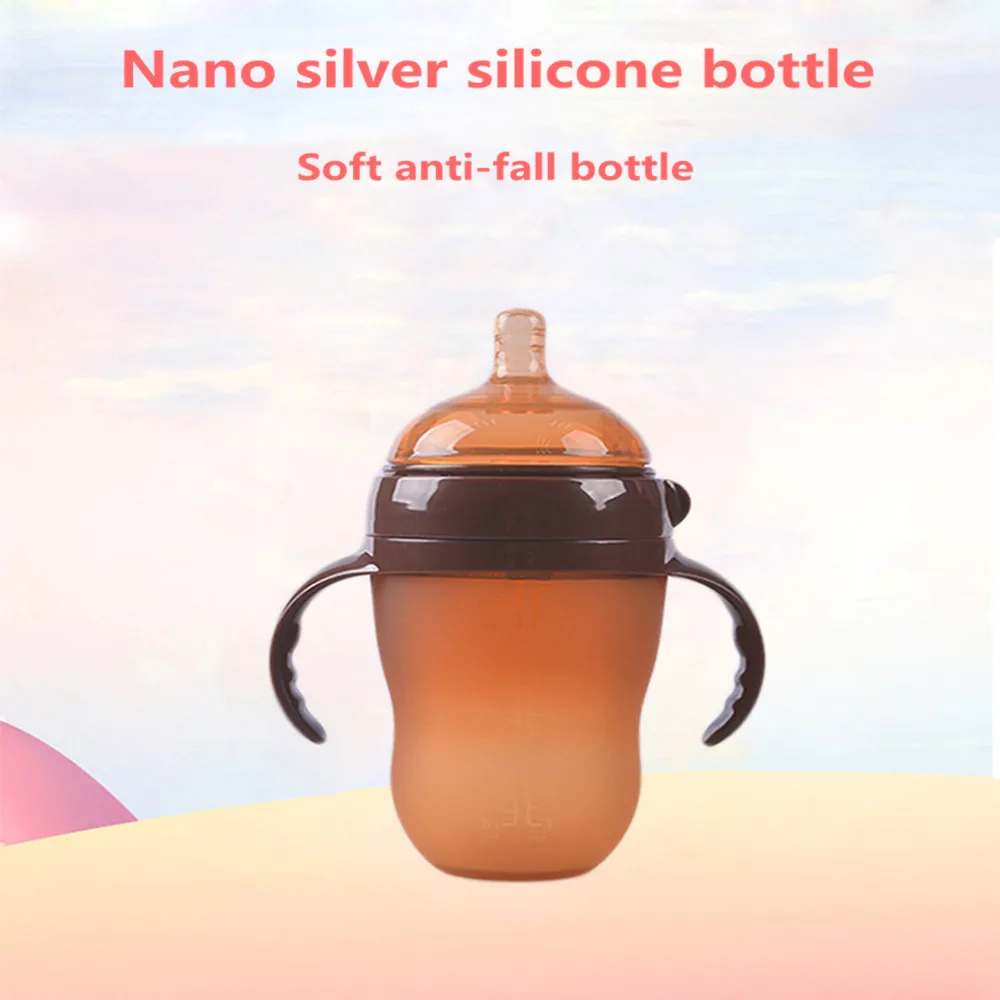 Бутылочка для кормления с наночастицами, силиконовые Bottle150/180/250/300 ML Большие широкие Калибр удобно для кормления малыша