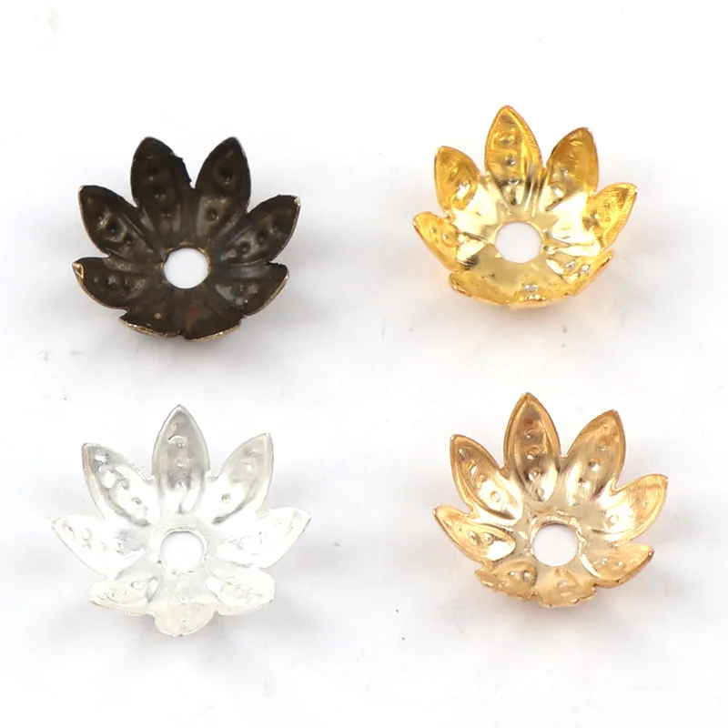 Блестящие винтажные филигранные Металлические Полые бусины разделители 11 мм