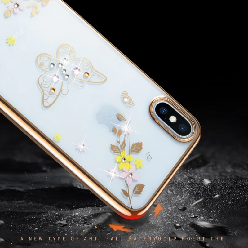 Чехол SULADA для iPhone XS / X Max/XR роскошный чехол из поликарбоната с алмазным покрытием и
