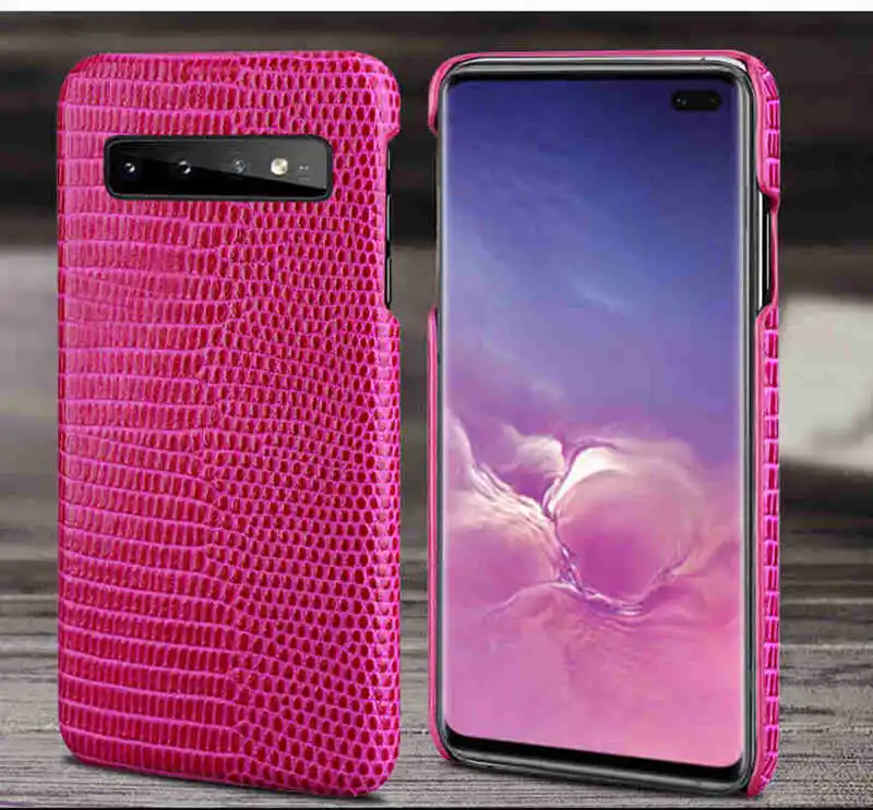 Чехол-накладка из натуральной кожи для Samsung Galaxy S10 Plus роскошный чехол с рисунком
