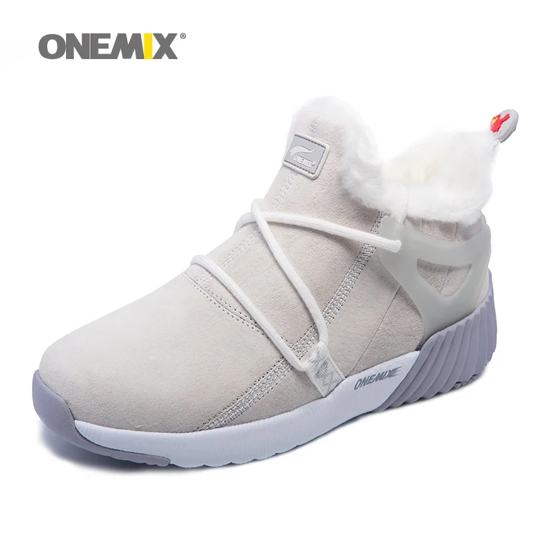 ONEMIX/зимние прогулочные ботинки для мужчин; кожаные теплые зимние ботинки; водонепроницаемые женские дизайнерские уличные треккинговые кроссовки; обувь; 8