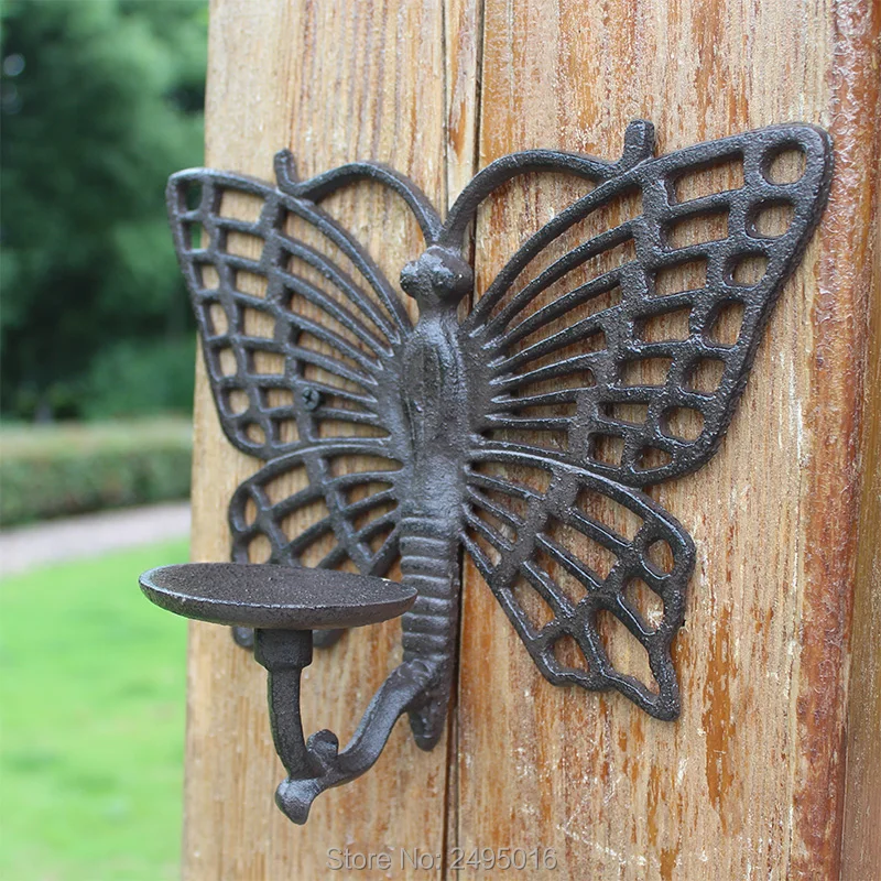 

Cast Iron Butterfly Tealight Holder with Rustic brown finish