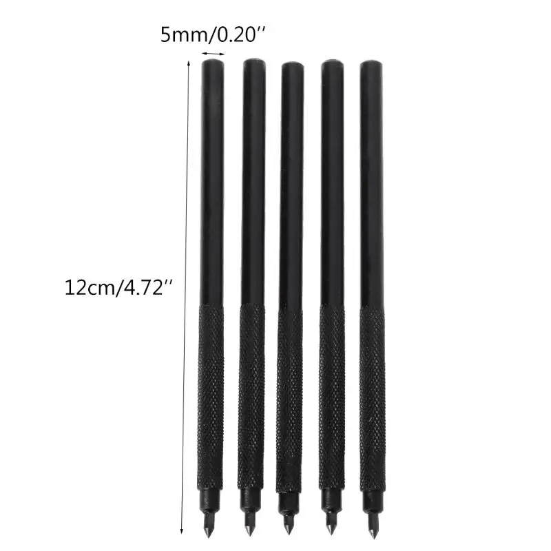 

5Pcs Carbide Tip Pocket Alloy Scriber Scribe Pen For Ceramic Metal Glass Plate 12cmx0.5cm