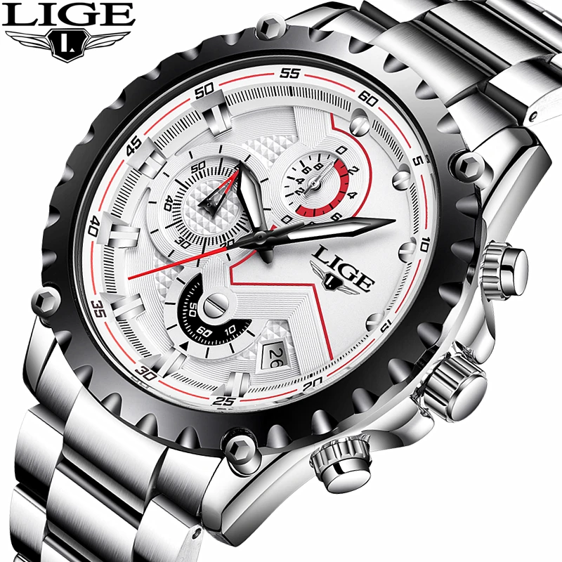 

Watches Men Top Brand LIGE Fashion Men Sport Quartz Clock Mens Watches Full Steel Business Waterproof Watch Relogio Masculino