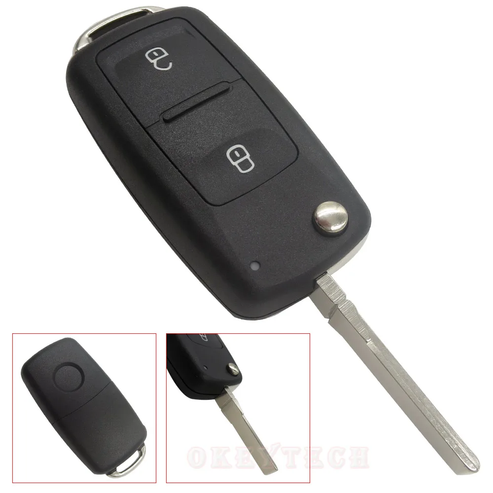 2 Кнопки OkeyTech 2/3/3+ 1 кнопка Uncut HAA лезвие ключи Ножи оболочки для Mercedes-Benz V W Защитные чехлы для сидений, сшитые специально для VolksWagen Polo Golf Passat Octavia сиденье Passat Beetle - Количество кнопок: 2 Кнопки