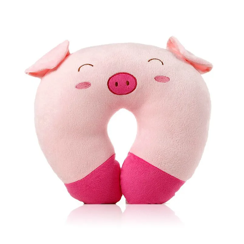 pig 9 Цвета мягкие U-образный Плюшевые сна подушка с защитой для шеи офисные подушки милые подушки для путешествий для детей/взрослых - Цвет: pig